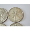 Image 3 : Four Assorted Years 90% Silver Walking Liberty Half Dollars - FV: $2.00