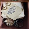 Image 8 : FILLED!!! Vintage Glassique By Richelieu Wood Jewelry Box Armoire With Floral Glass Door