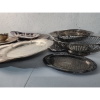 Image 3 : Nice Assortment of Silverplated Serving Trays and Baskets TW: 11.8lbs