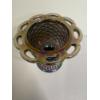 Image 2 : Blue Carnival Glass Dish - Multicolored Tint