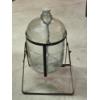 Image 1 : Louisville Home Pickup - Glass 5 Gallon Tilting Metal Bottle w Metal Rack - Stopper Included