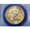 Image 4 : 1955 90% Silver Franklin Half Dollar - ACG MS 65 FBL (Full Bell Lines!)
