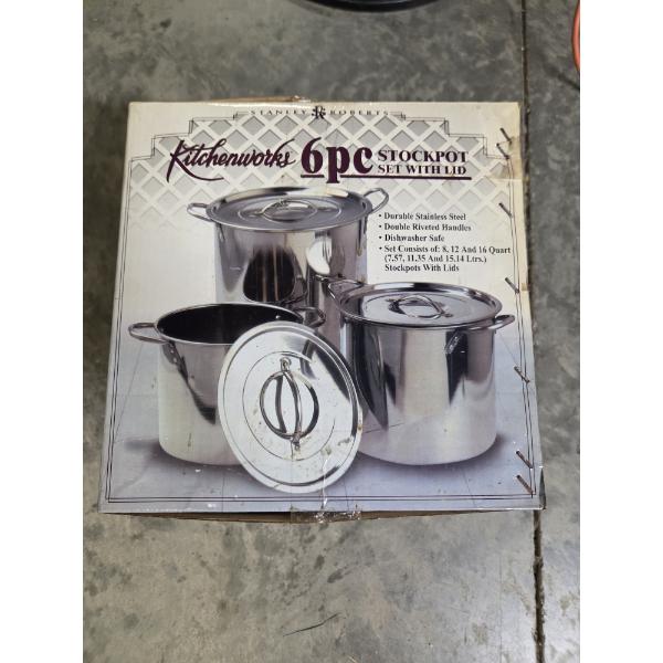 Brand New Kitchenworks 6 PC Stockpot Set 