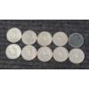 Image 2 : (10) Assorted Years 90% Silver Washington Head Quarters 