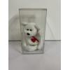 Image 1 : TY Beanie Baby Stuffed White Bear - Valentina in Plastic Case