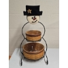 Image 1 : Longaberger Basket 2 Tier Snowman 24"