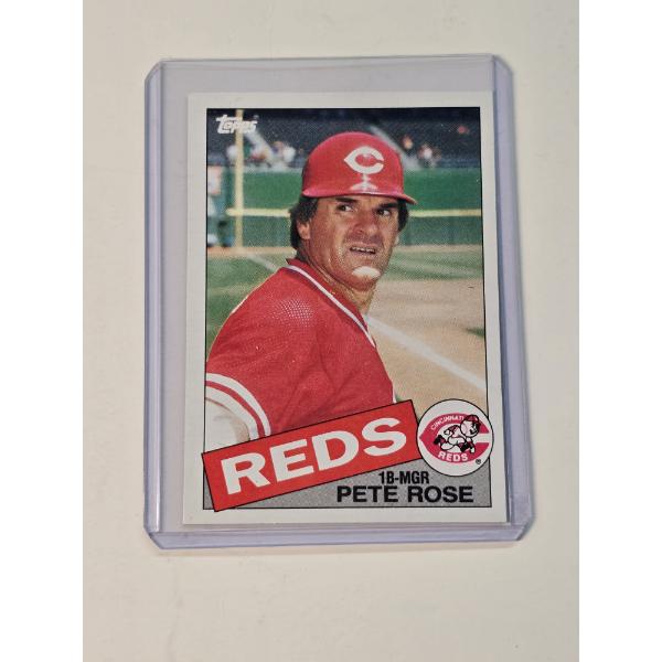 1985 Topps PETE ROSE Reds 1B-Manager Baseball Card #600 - Mint Condition