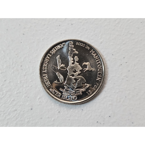 1987 New Canada Haweater Manitoulin Island Ski Club Dollar Token