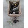 Image 1 : Heavy Duty Solid Wood Vintage 12''x17''x13'' Crate And Interesting Vintage Bottle Collection 