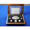 Image 1 : Obsolete Coins of America's Past Coin Collection: 4 Coins in Display Box