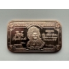 Image 1 : RARE Lakota Chief '$5 Silver Certificate' 1 AVDP oz .999 Fine Copper Bar - Mint
