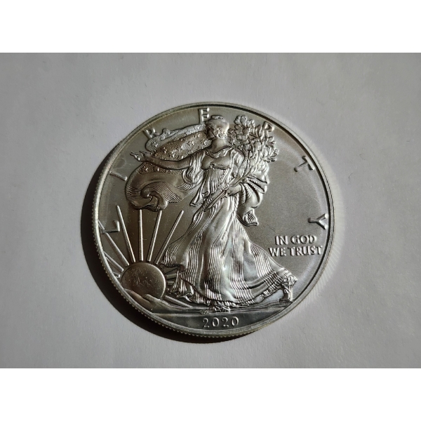 2020 American Eagle 1 Oz Fine Silver Round 