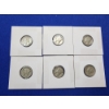 Image 1 : 6 Silver Mercury Dimes Assorted Years FV: $0.60