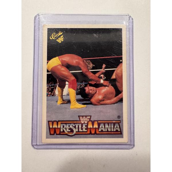 1990 Hulk Hogan Andre The Giant WrestleMania Wrestling Card - High Grade Card