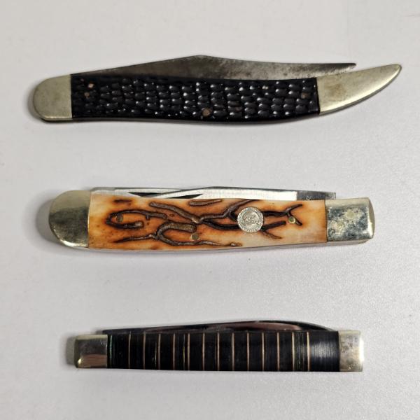 Three Distinct Traditional Folding Pocket Knives - Great for Collectors or Daily Use!!!