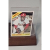 Image 3 : Bob Gibson Autographed Rawlings Baseball & 1966 Topps Bob Gibson Baseball Card In Display Stand 