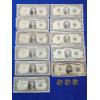 Image 1 : (6) Silver Certificates, (4) $2 Bills, (1) 1934 A $5 Bill, (3) 1979 Susan B. Anthony Dollars FV: $22