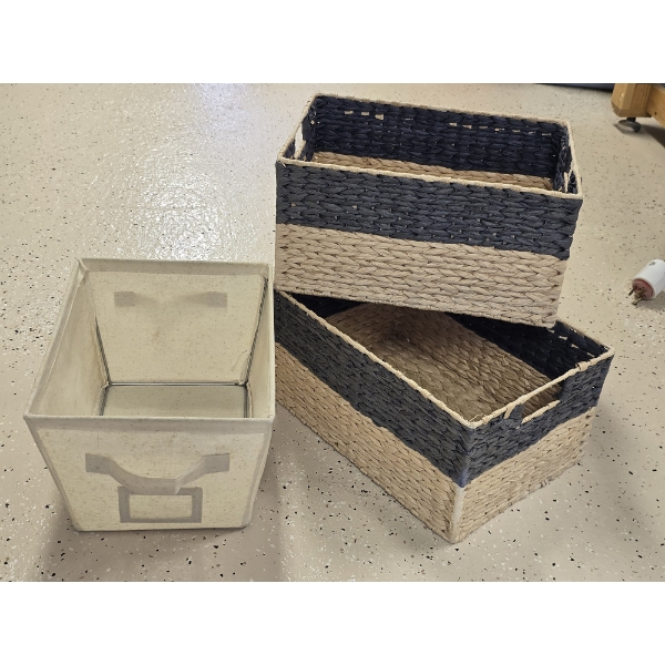 3 Storage Baskets