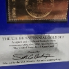 Image 3 : United States Bicentennial Gold Set Display Ft. Two Gold Plated Half Dollars & Gold Stamp