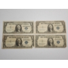 Image 1 : Four U.S. $1 Blue Seal Silver Certificates Series: 1957, 1935-F, 1935-G, 1935-E
