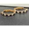 Image 1 : Gorgeous Sterling Earrings with Dark Blue and Clear Intricate Details - 4.9 Grams