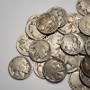Image 2 : Lot of 36 Assorted United States Nickels Including Buffalo & "V" Face Value: $1.80