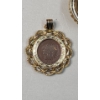 Image 2 : Lot Of Assorted Costume Jewelry In Wooden Box Including Embezzled 1903 Indian Head Cent Pendant 