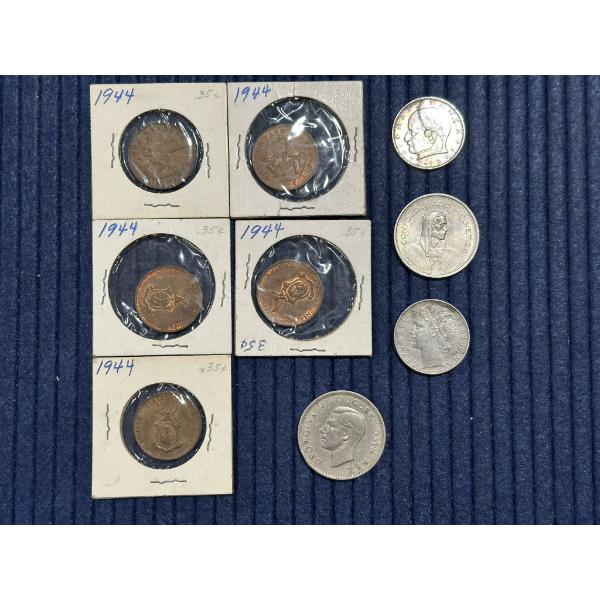 Assorted Foreign Coins including Silver Switzerland 5 Franc ASW 0.4027oz