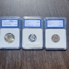 Image 1 : Three U.S. IGS Graded Coins - Presidential Dollar, Jefferson Nickels - See Description & Photos! 