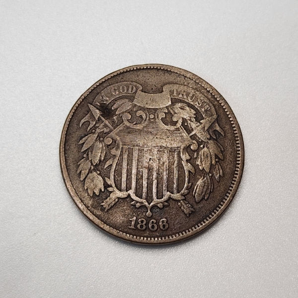 1866 Two Cent Piece 2 Cent United States Coin