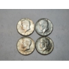 Image 1 : Lot of 4 Kennedy Half Dollars 40% Silver x2 1966, 1967, 1968-D FV: $2.00