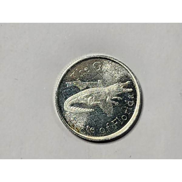 The Great State of Florida 1 Gram Gator .999 Fine Silver Round