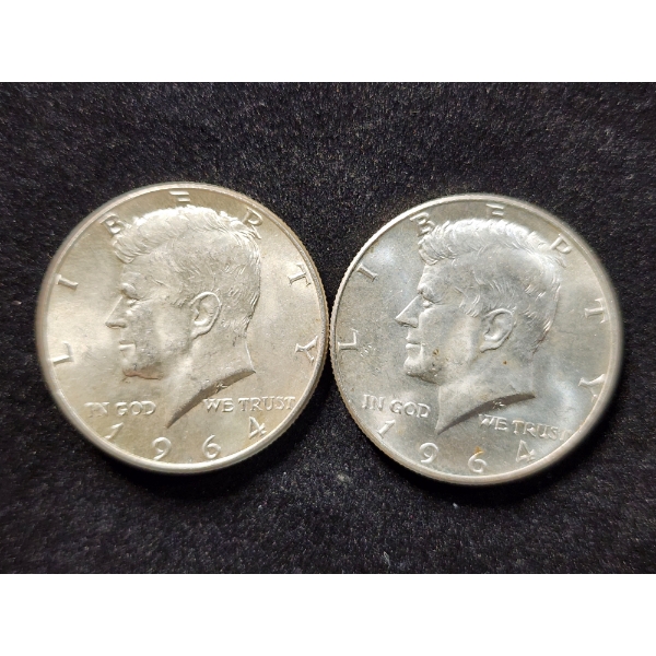 $1.00 Face Value in 90% Silver 1964 Kennedy Half Dollars