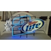 Image 1 : NEON WALL MOUNT BAR SIGN - MILLER LITE37 X 20 Inch Fully Working & Very Colorful!- See Pics
