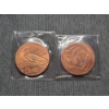 Image 3 : Lot of Two Copper One Ounce Rounds Ft. Indian/Buffalo & Indian/Eagle Designs