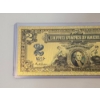 Image 3 : George Washington $2.00 Gold Foil .999 - 24K Gold Note In Protective Holder - Mint Condition