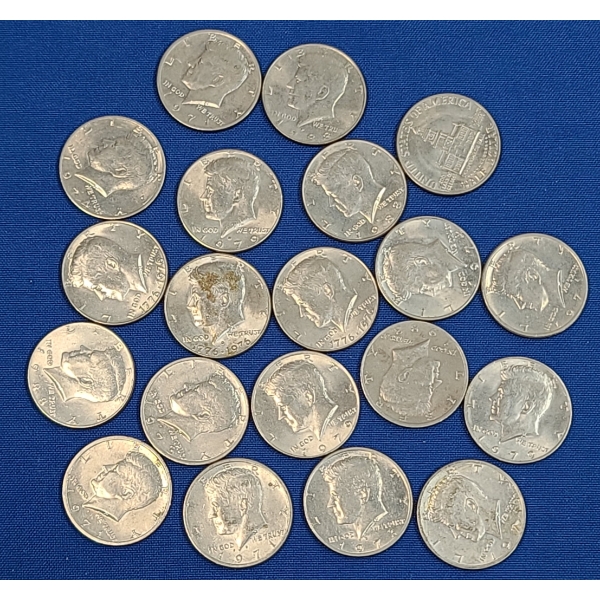 Assorted Years Kennedy Half Dollars & Kennedy Bicentennial Half Dollars - Face Value : $10.00