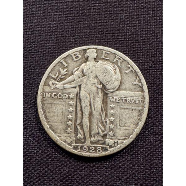 1928 United States Standing Liberty Silver Quarter - Exceptional Condition
