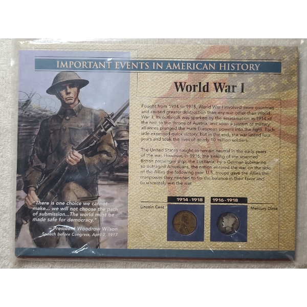 Two Display Cards Featuring Collectible United States Coins Depicting Important Events In History 