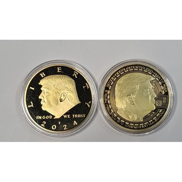 (2) Collectible Donald Trump Novelty Souvenir Coins