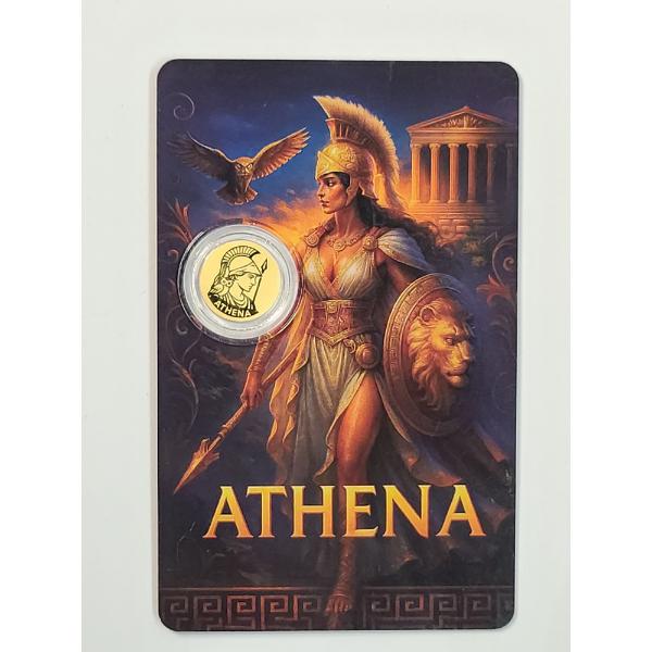 2026 Niue ATHENA 50 Cents 1/1000 Oz .9999 Gold Coin In Assay Card