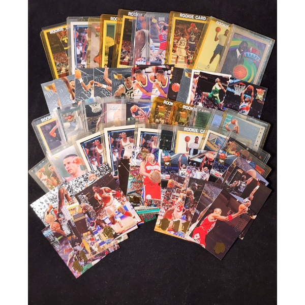 Large Lot of Over 40 Assorted Basketball Trading Cards Ft. Barkley, Pippen & Shaq