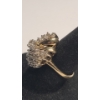 Image 2 : Women's 14K Yellow Gold Diamond Cluster Cocktail Ring - Size 7 - Weight: 7.2g