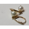 Image 2 : 10K Gold Pearl Earrings Total Weight 1.6g