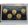 Image 2 : x3 Sets: 1999 Commemorative 50 State Quarters Program 24K Layered Gold Edition 