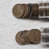 Image 2 : Two Plastic Tubes Of Mixed Error United States Wheat Cents And Canadian Small Cents FV: $1.00