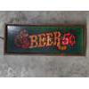Image 1 : Great Condition Working, 6.5''x16.5'' Lighted Beer 5 Cents Sign. Can Be Hung On Wall Or Set On Table