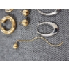 Image 4 : 14K Gold Earring Assortment Ft. Three Sets, A Loose Earring & A Pendant ~ Total Weight 5 Grams