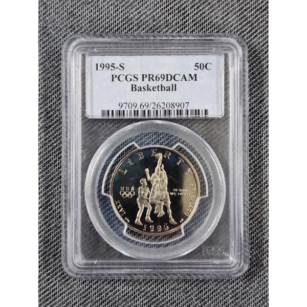 PCGS GRADED PR69DCAM 1995-S Basketball Olympic Commemorative Half Dollar