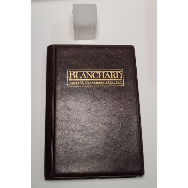 Vintage James U. Blanchard & Co., Inc. Coin Presentation Binder & Half Dollar Coin Storage Tube